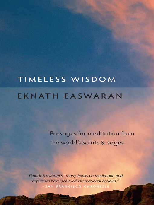 Title details for Timeless Wisdom by Eknath Easwaran - Wait list